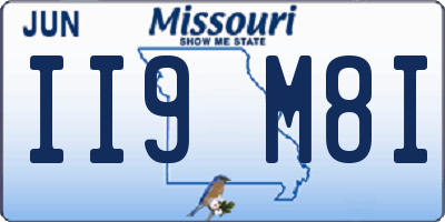 MO license plate II9M8I