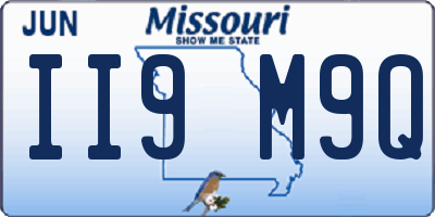 MO license plate II9M9Q