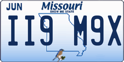 MO license plate II9M9X