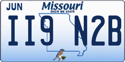 MO license plate II9N2B