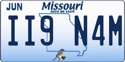 MO license plate II9N4M