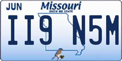MO license plate II9N5M