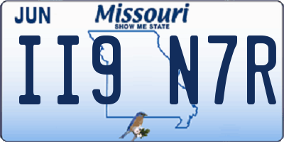 MO license plate II9N7R