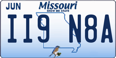 MO license plate II9N8A