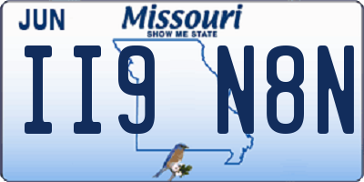 MO license plate II9N8N