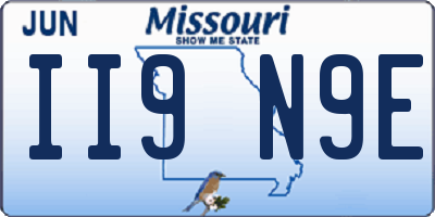 MO license plate II9N9E