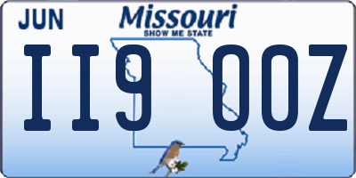 MO license plate II9O0Z