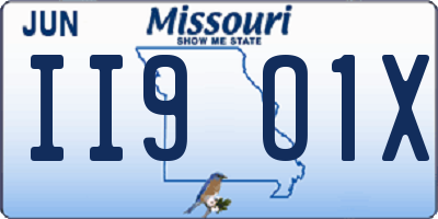 MO license plate II9O1X