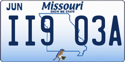 MO license plate II9O3A