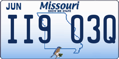 MO license plate II9O3Q