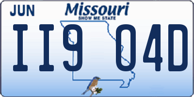 MO license plate II9O4D