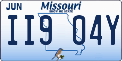 MO license plate II9O4Y