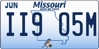 MO license plate II9O5M