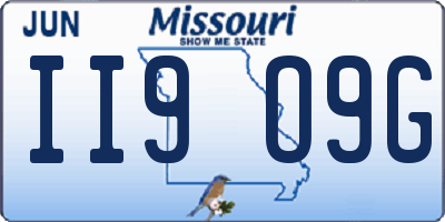 MO license plate II9O9G