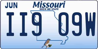 MO license plate II9O9W