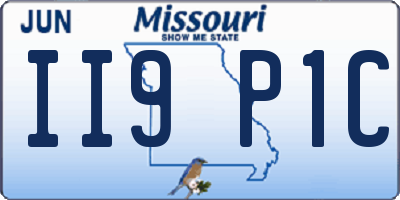 MO license plate II9P1C