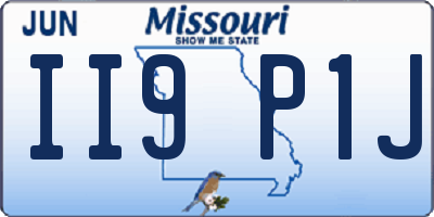 MO license plate II9P1J