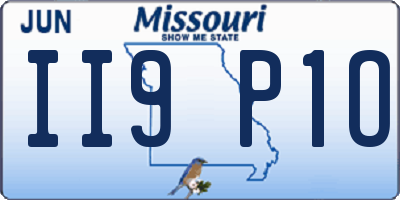 MO license plate II9P1O