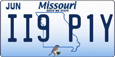 MO license plate II9P1Y