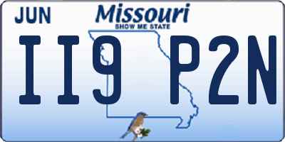 MO license plate II9P2N