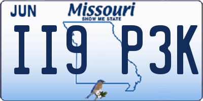 MO license plate II9P3K