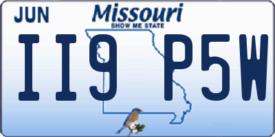 MO license plate II9P5W
