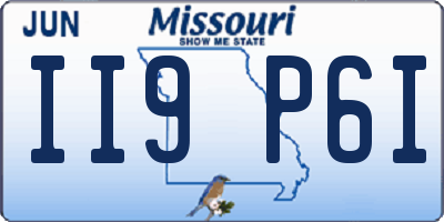 MO license plate II9P6I