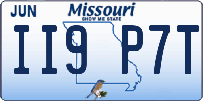 MO license plate II9P7T