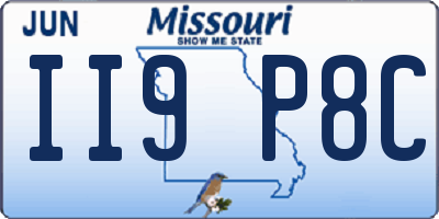 MO license plate II9P8C