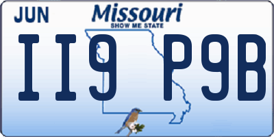 MO license plate II9P9B