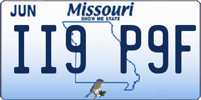 MO license plate II9P9F