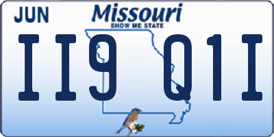 MO license plate II9Q1I