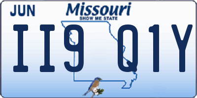 MO license plate II9Q1Y