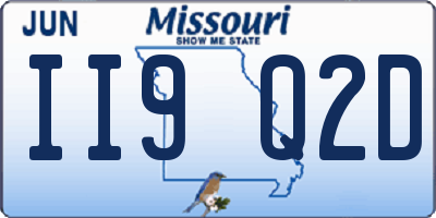 MO license plate II9Q2D