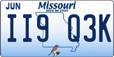 MO license plate II9Q3K