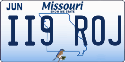 MO license plate II9R0J