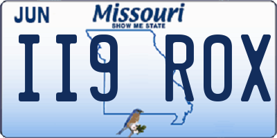 MO license plate II9R0X