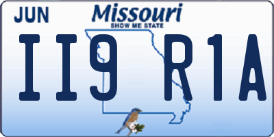 MO license plate II9R1A