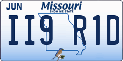 MO license plate II9R1D