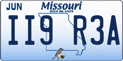 MO license plate II9R3A