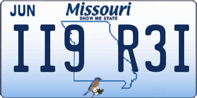 MO license plate II9R3I