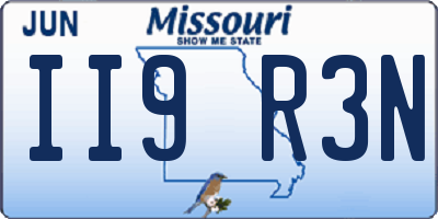 MO license plate II9R3N
