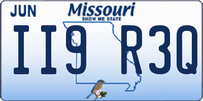 MO license plate II9R3Q