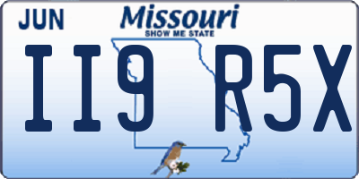 MO license plate II9R5X