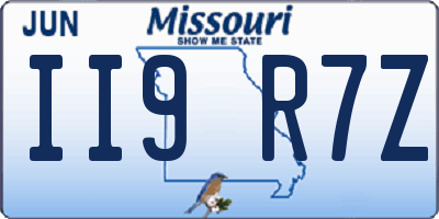 MO license plate II9R7Z