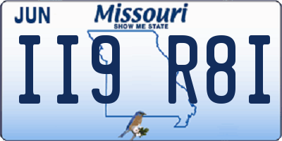 MO license plate II9R8I