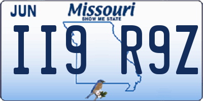 MO license plate II9R9Z