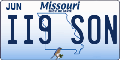 MO license plate II9S0N