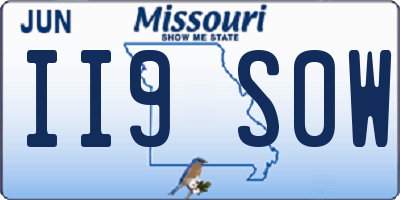 MO license plate II9S0W