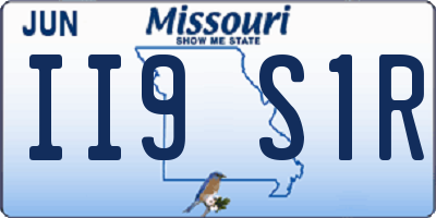 MO license plate II9S1R